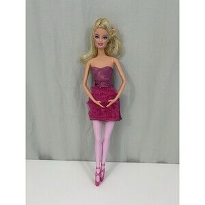 Ballet Barbie Doll 1999 With Point Shoes Pink Tights & Dress